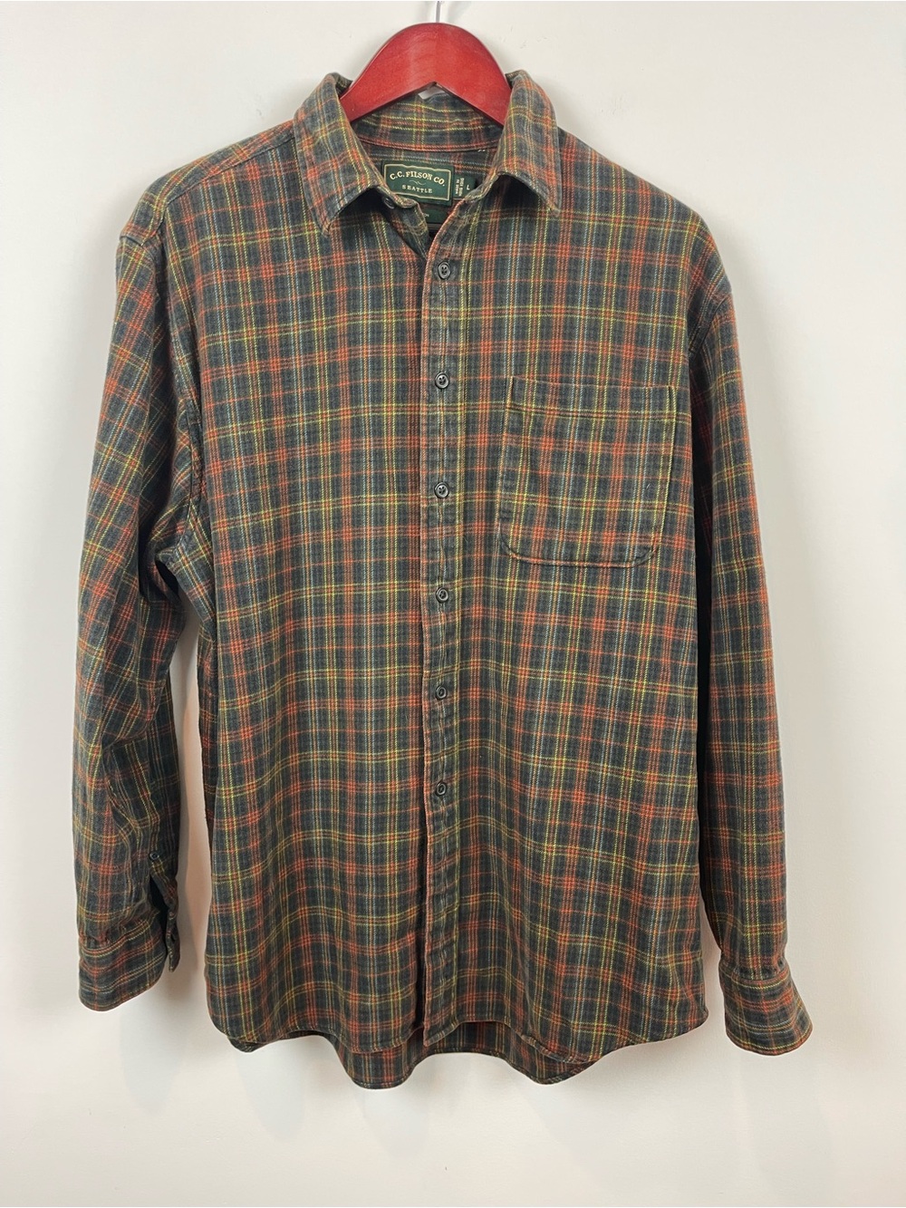 C.C. Filson Co. Seattle Plaid Cotton Flannel Button Down Shirt